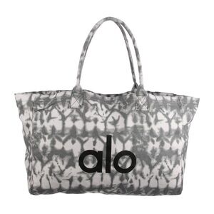 ALO Yoga Black and Gray Patterned Tote Bag